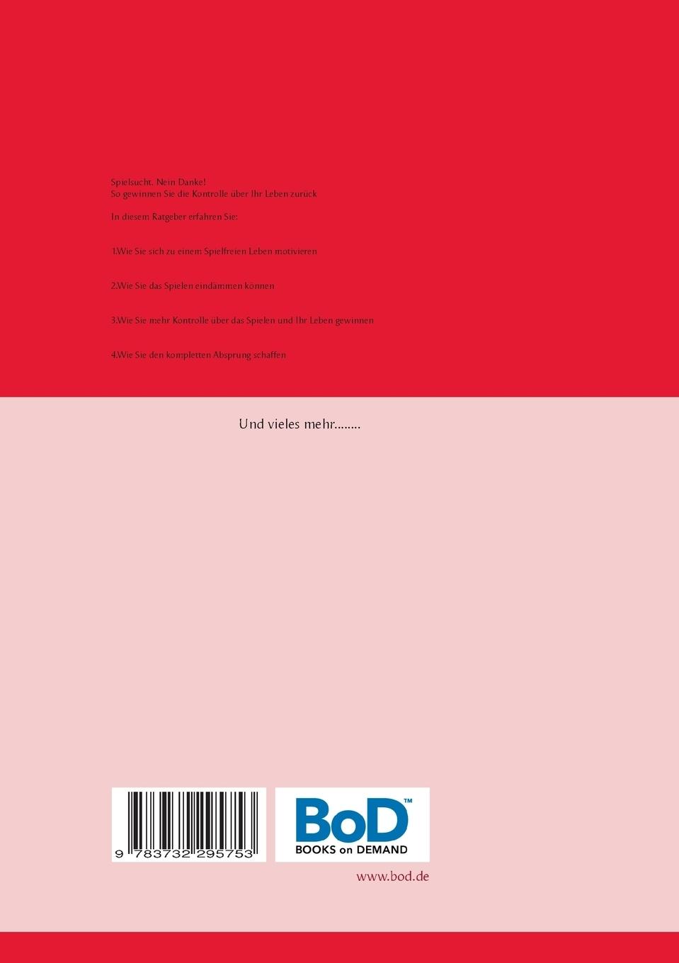 Rückseitencover Spielsucht, nein danke!