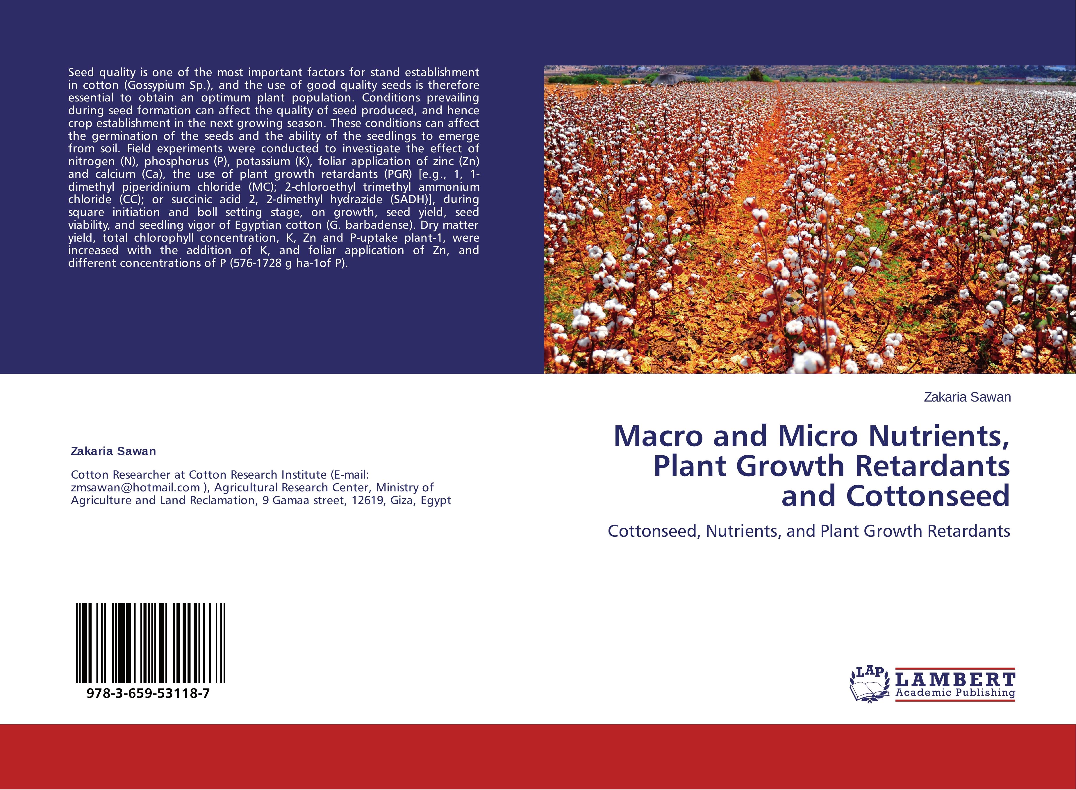 Vorderes Coverbild Macro and Micro Nutrients, Plant Growth Retardants and Cottonseed
