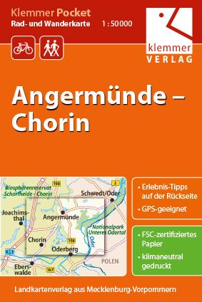 Vorderes Coverbild Klemmer Pocket Rad- und Wanderkarte Angermünde - Chorin 1 : 50 000