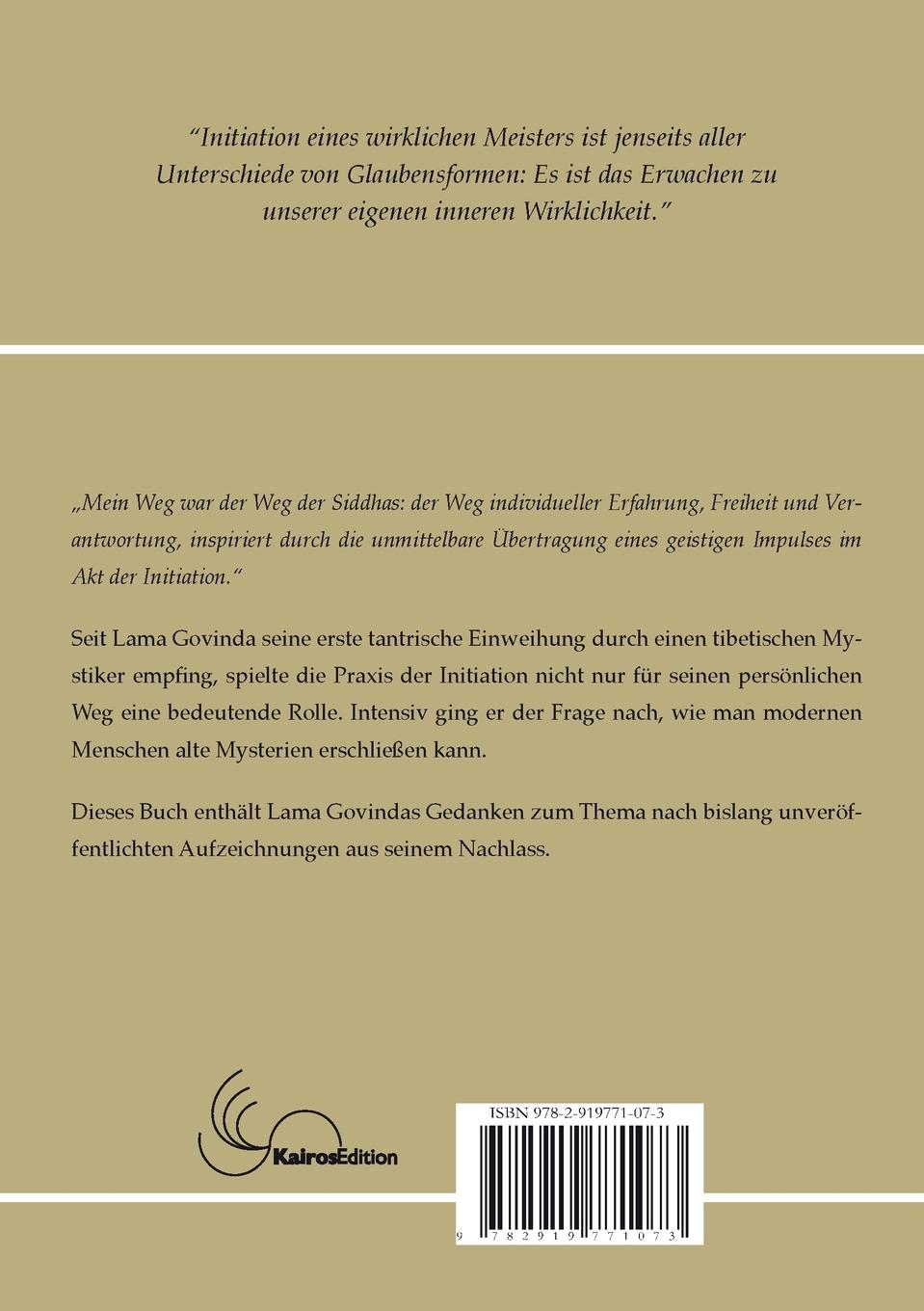 Rückseitencover Initiation