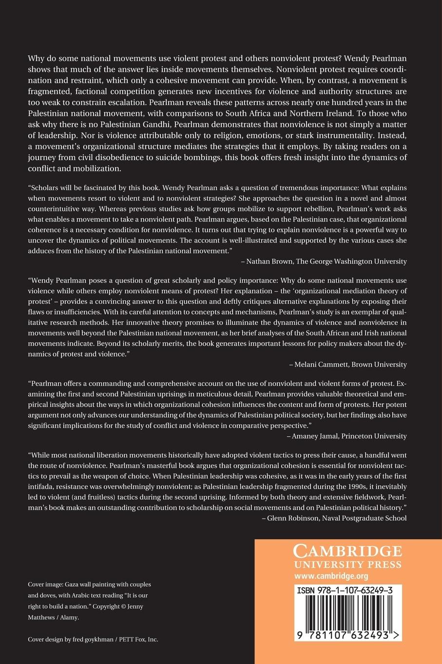 Rückseitencover Violence, Nonviolence, and the Palestinian National Movement