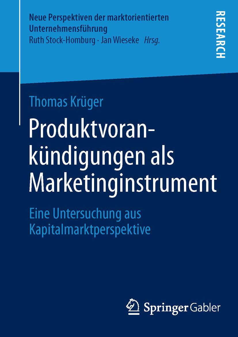 Vorderes Coverbild Produktvorankündigungen als Marketinginstrument