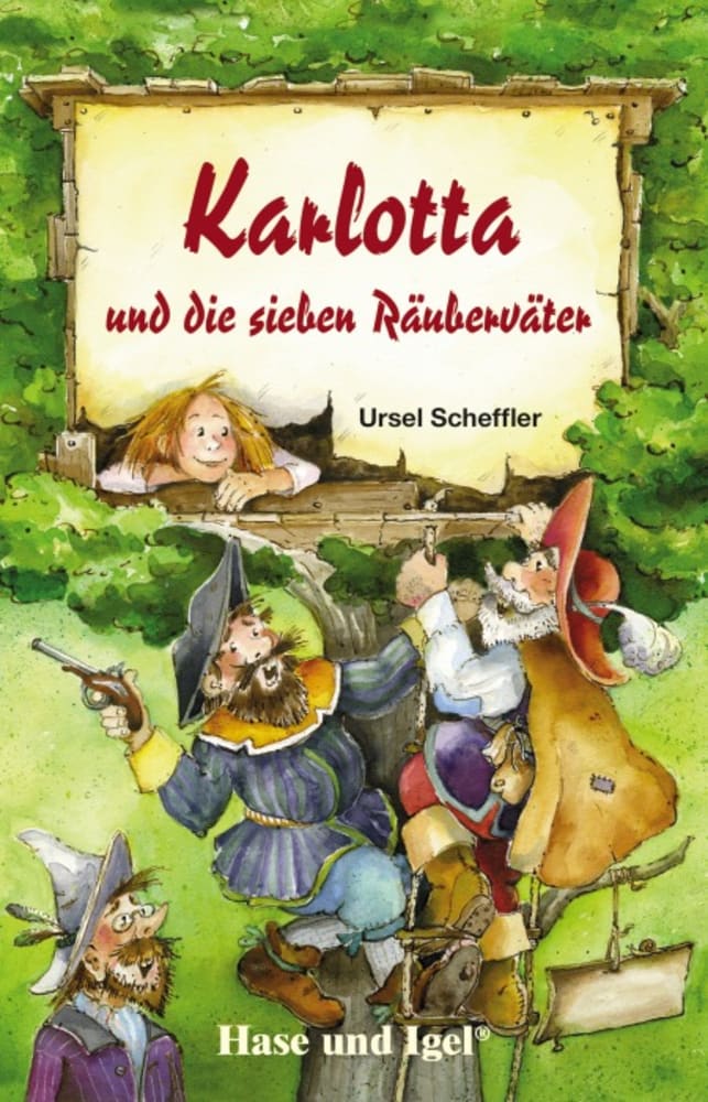 Vorderes Coverbild Karlotta und die sieben Räuberväter. Schulausgabe