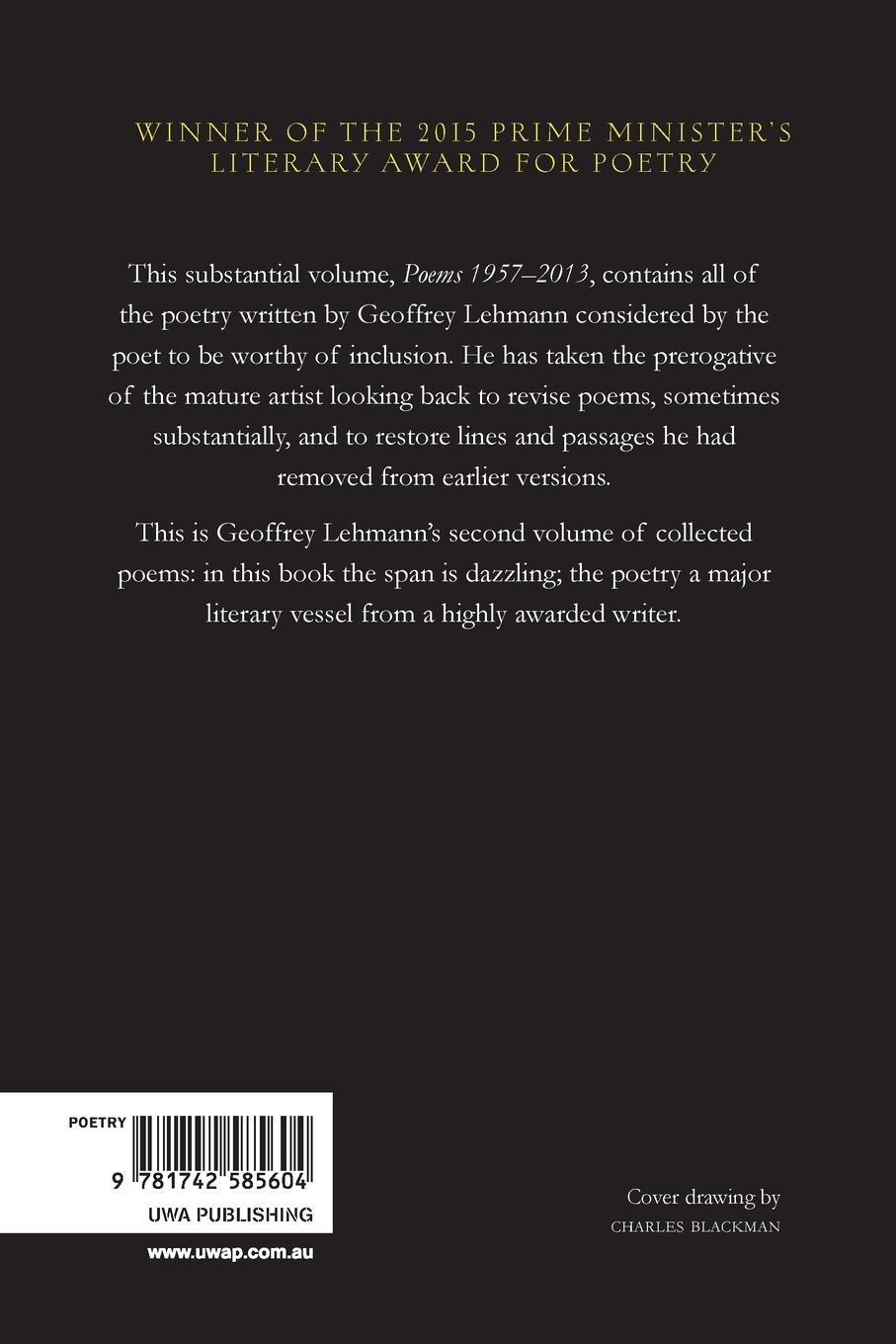 Rückseitencover Poems 1957-2013