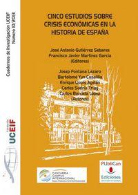 Vorderes Coverbild Cinco estudios sobre crisis económicas en la historia de España