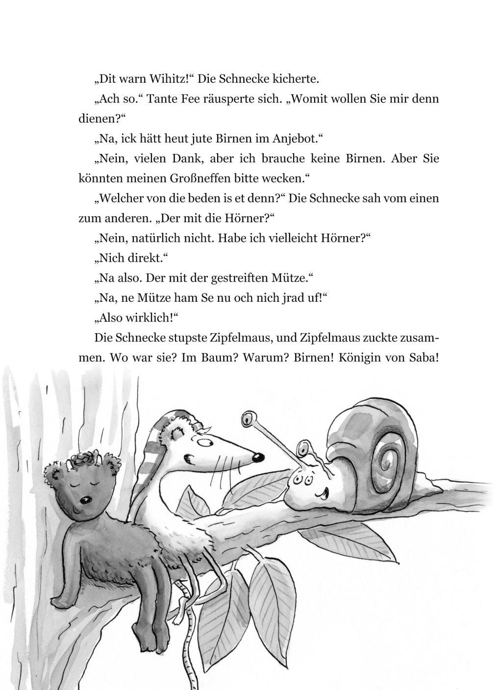 Beispielinhalt (Bild) Zipfelmaus und die Königin von Saba - Ein Gartenkrimi