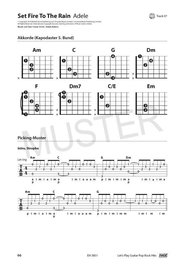 Beispielinhalt (Bild) Let's Play Guitar Pop Rock Hits + 2 CDs
