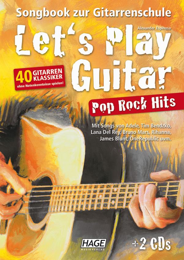 Vorderes Coverbild Let's Play Guitar Pop Rock Hits + 2 CDs