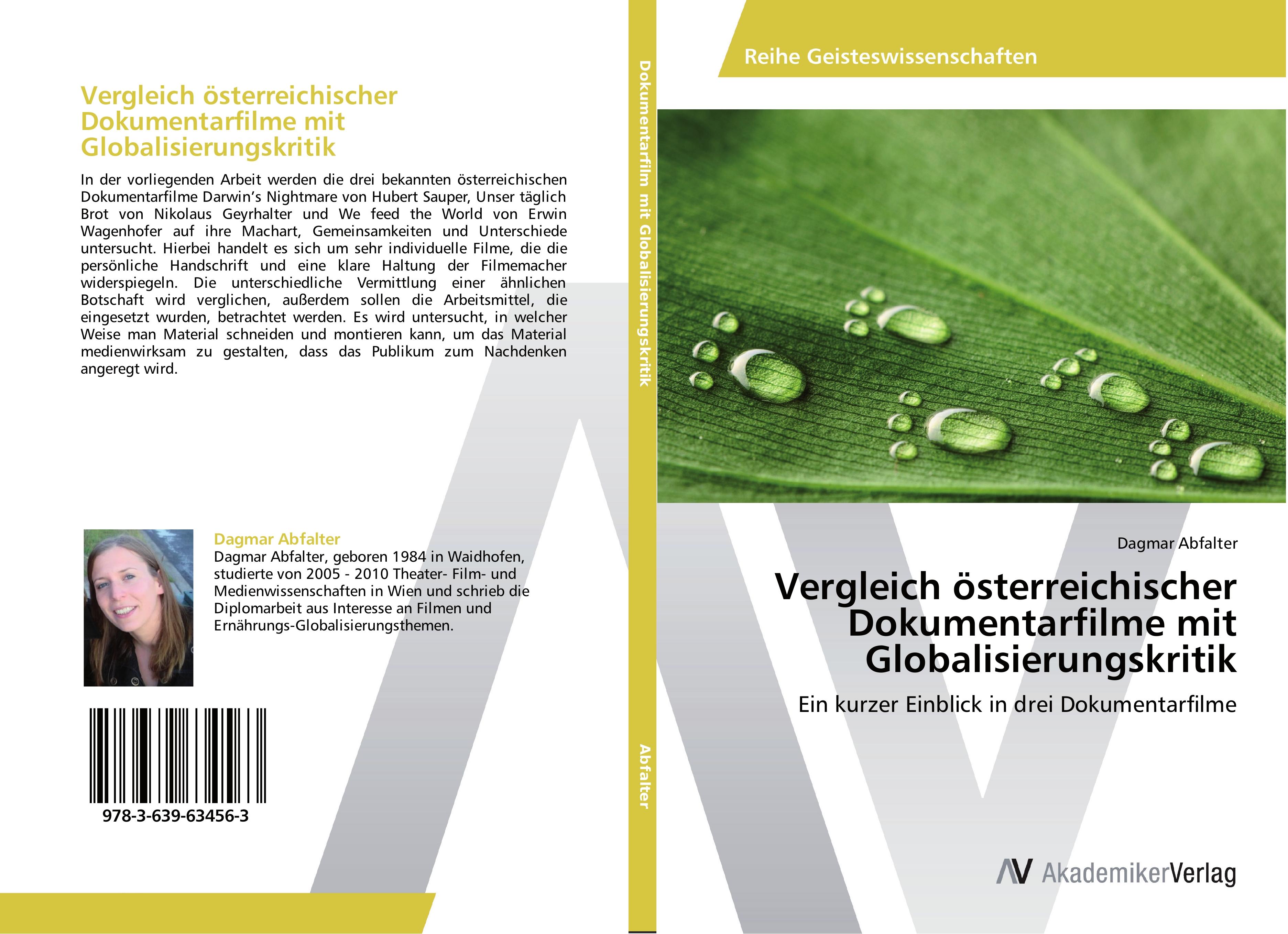 Vorderes Coverbild Vergleich österreichischer Dokumentarfilme mit Globalisierungskritik