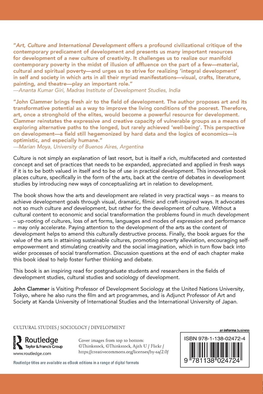 Rückseitencover Art, Culture and International Development