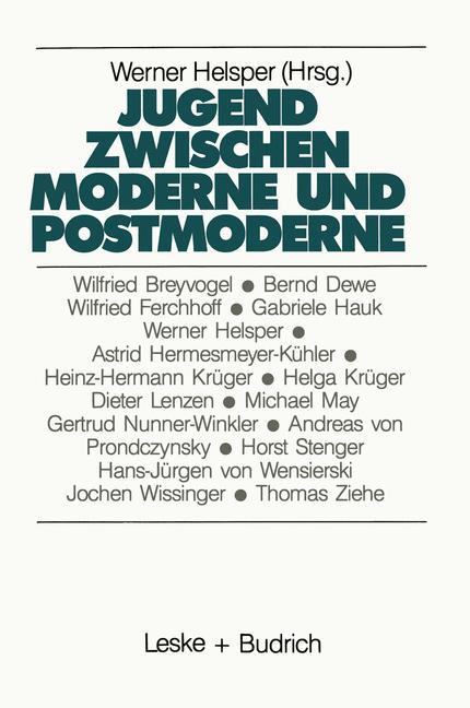Vorderes Coverbild Jugend zwischen Moderne und Postmoderne