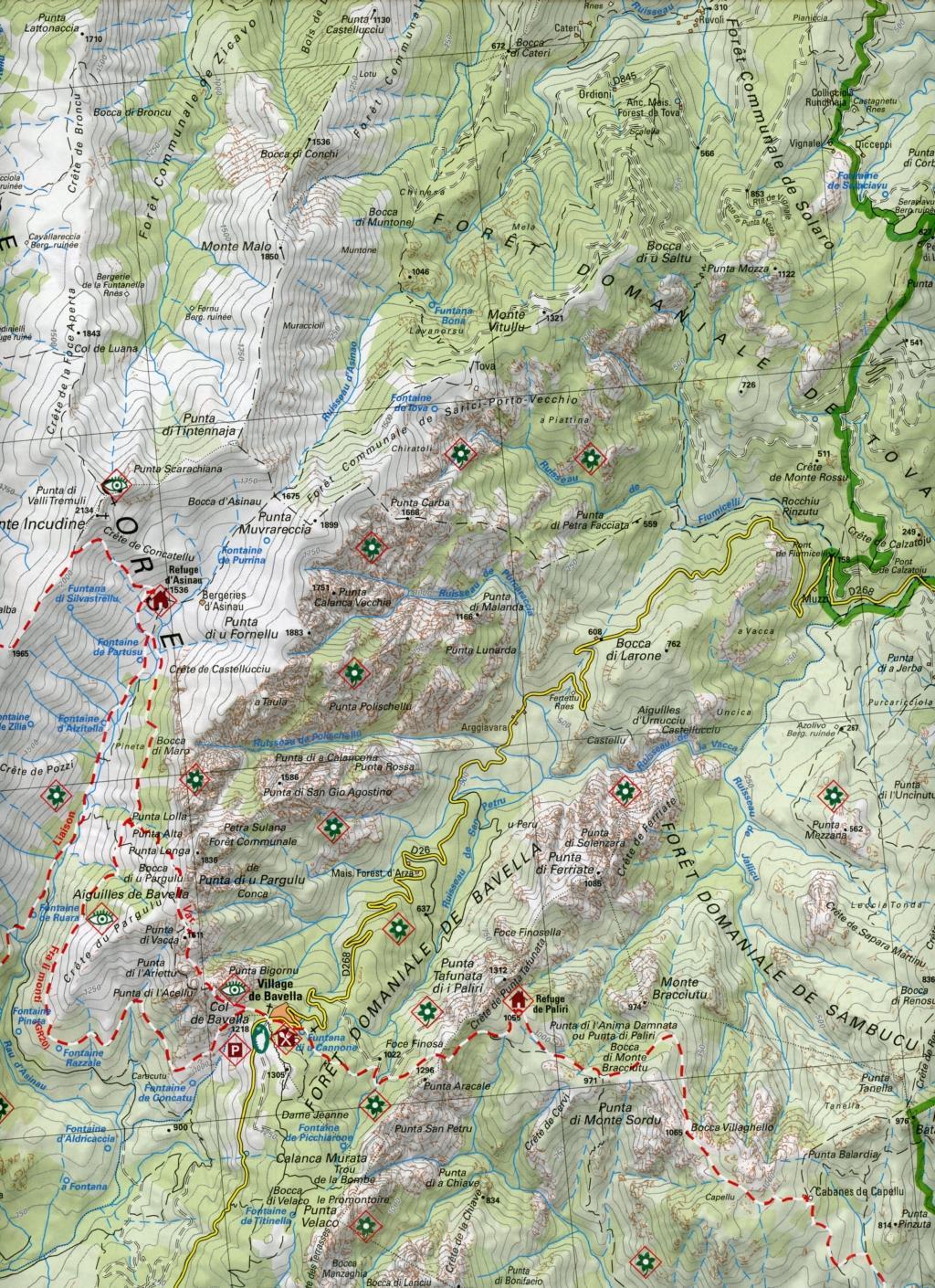 Beispielinhalt (Bild) Libris Wanderkarte 20 Corse 1 : 50 000