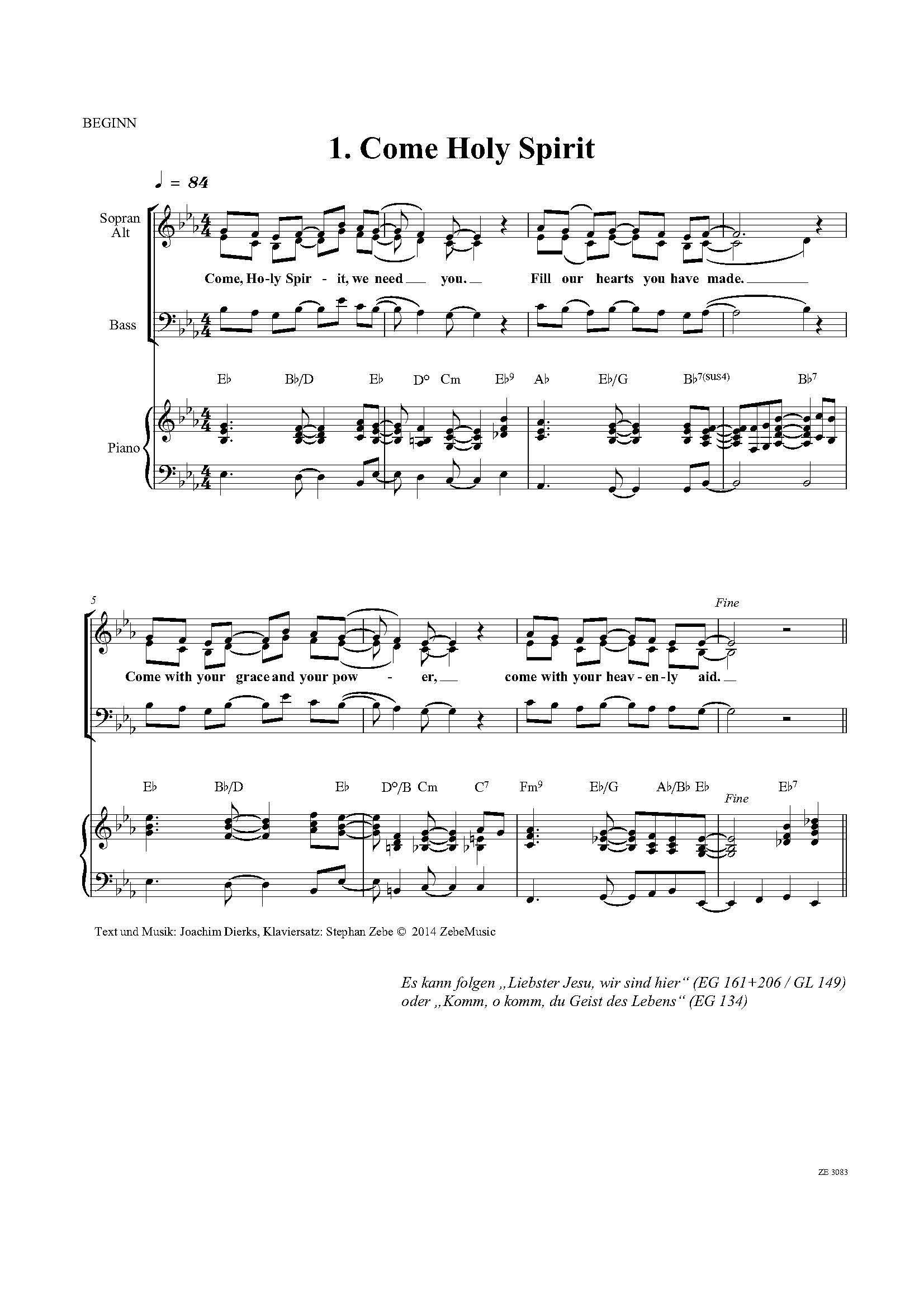 Beispielinhalt (Bild) Glory to God! Gospel liturgisch.