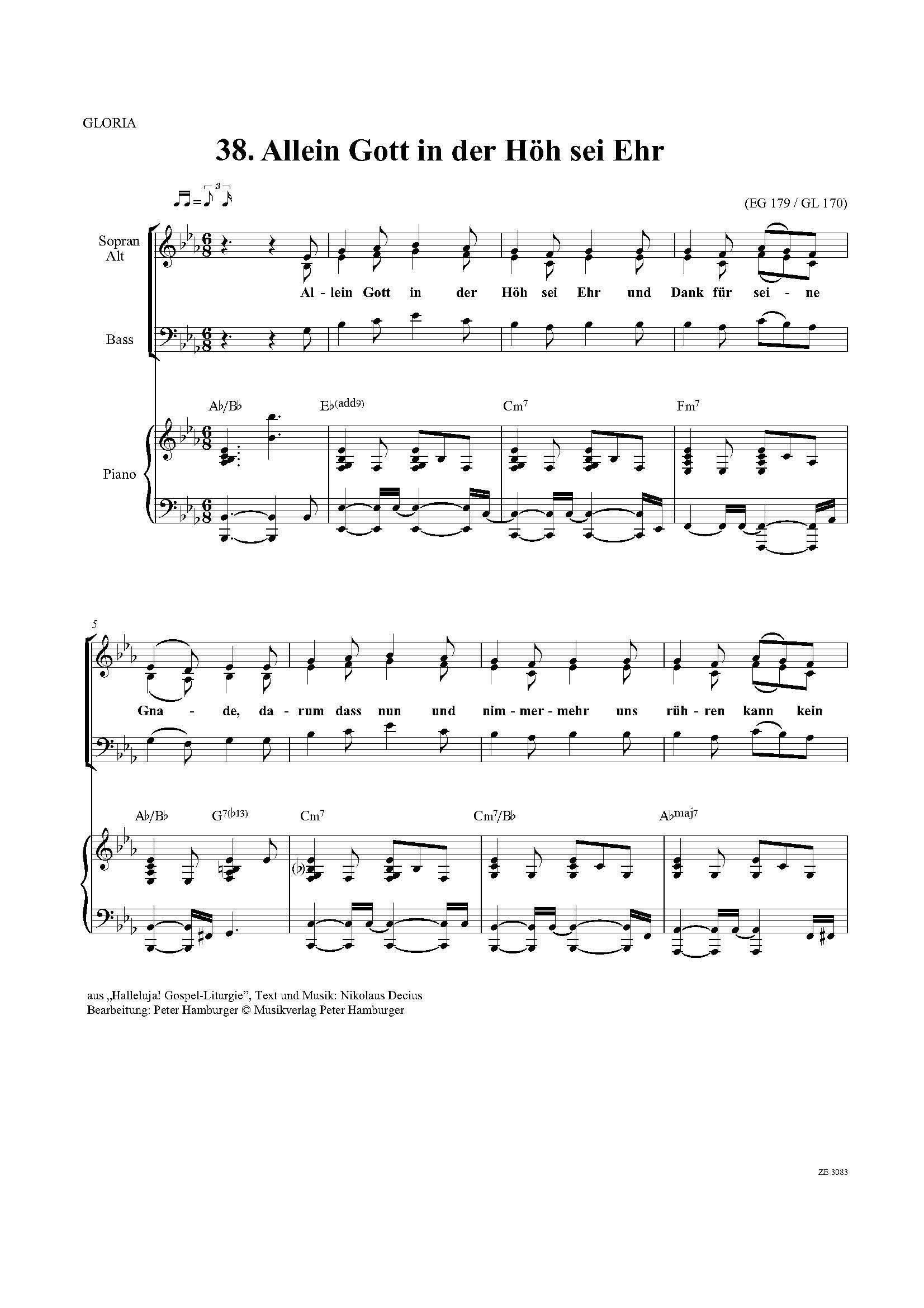Beispielinhalt (Bild) Glory to God! Gospel liturgisch.