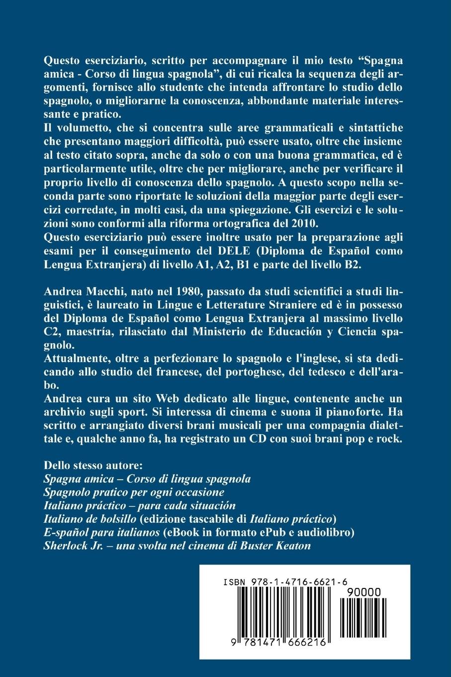 Rückseitencover Spagna Amica - Esercizi Di Lingua Spagnola