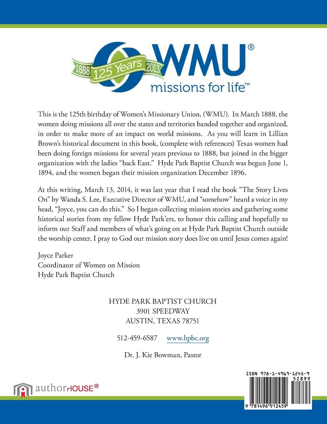 Rückseitencover The Hyde Park Mission Story Lives on