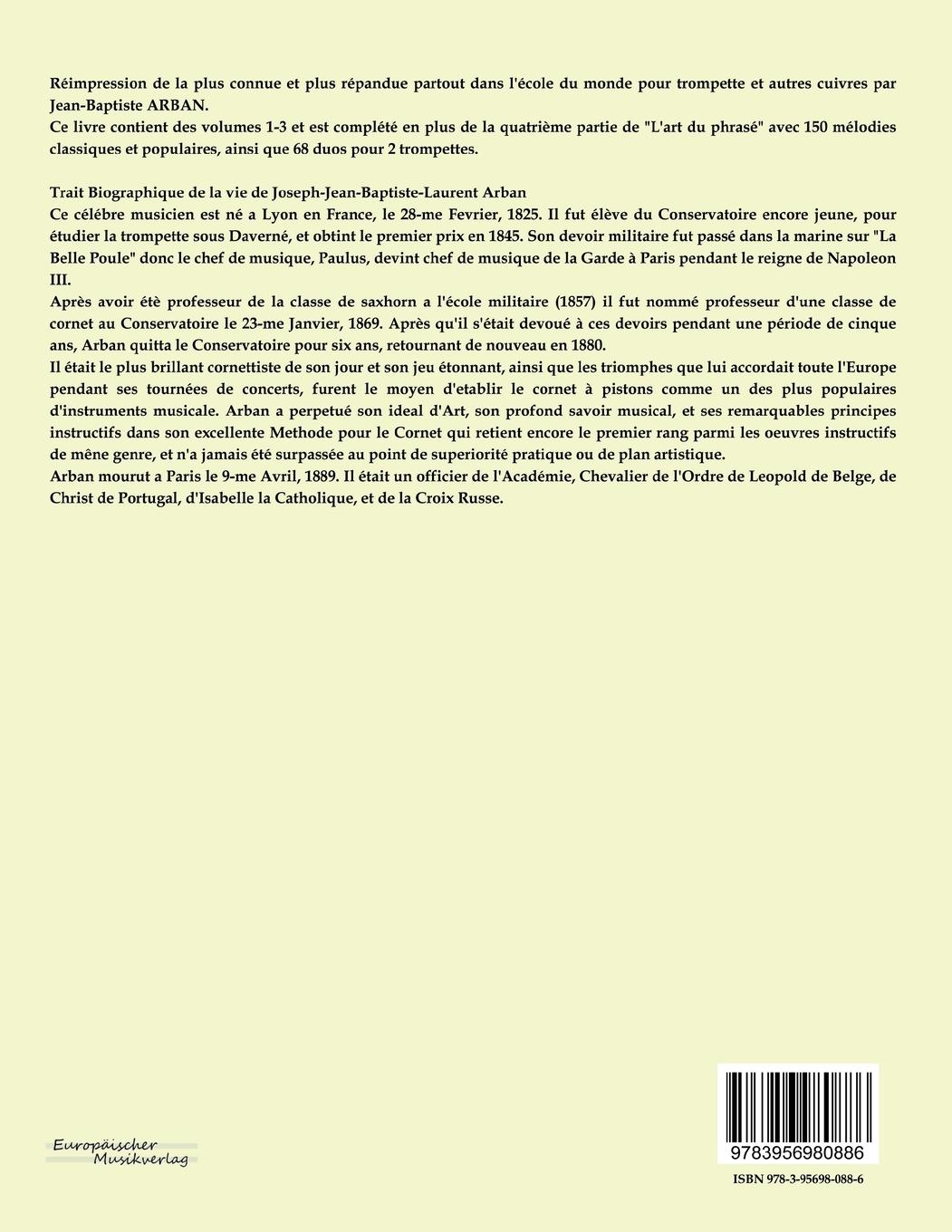 Rückseitencover Célèbre méthode complète de trompette cornet à piston et saxhorn