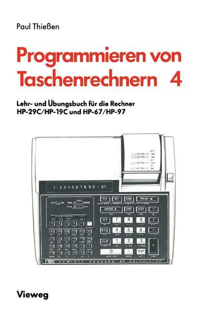 Vorderes Coverbild Lehr- und Übungsbuch für die Rechner HP-29C/HP-19C und HP-67/HP-97