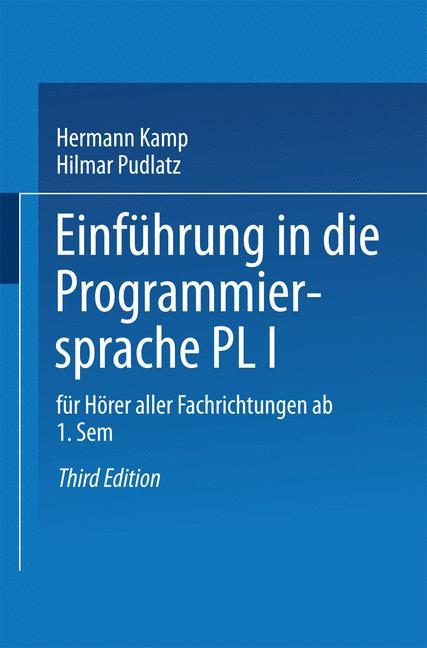 Vorderes Coverbild Einführung in die Programmiersprache PL/I