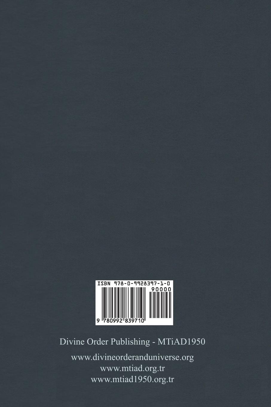 Rückseitencover The Divine Order and the Universe