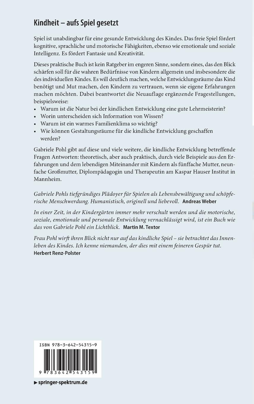 Rückseitencover Kindheit - aufs Spiel gesetzt