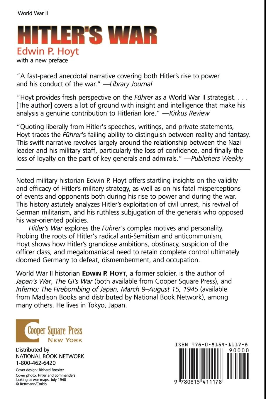 Rückseitencover Hitler's War