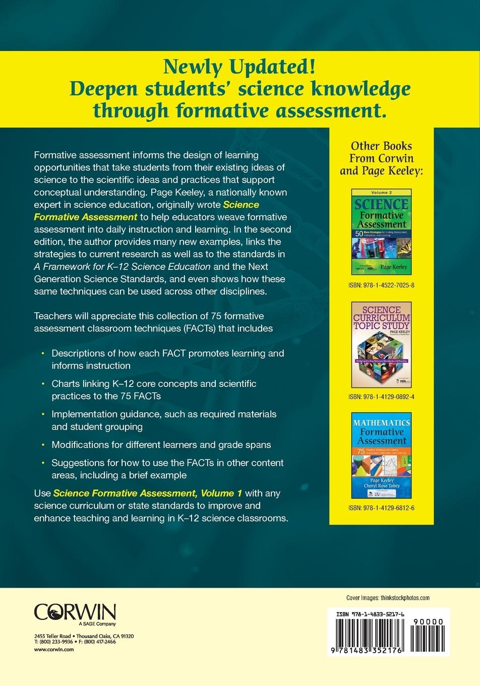 Rückseitencover Science Formative Assessment, Volume 1