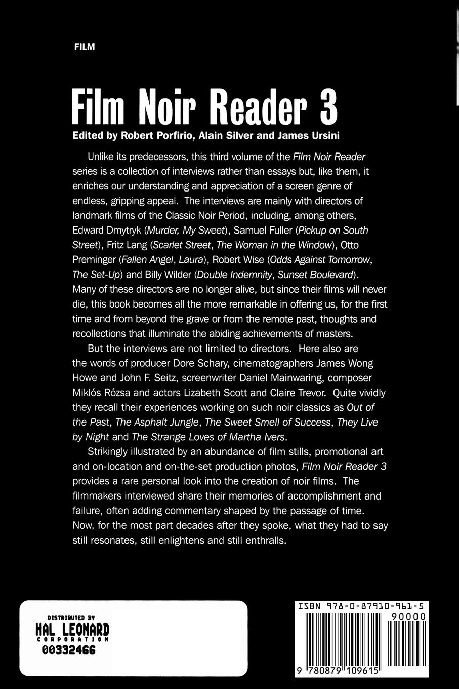 Rückseitencover Film Noir Reader 3
