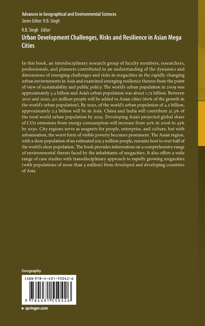 Rückseitencover Urban Development Challenges, Risks and Resilience in Asian Mega Cities