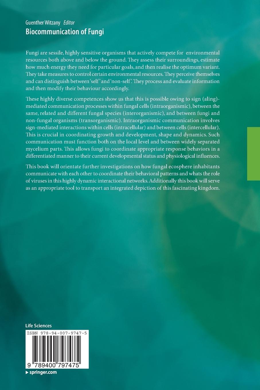 Rückseitencover Biocommunication of Fungi