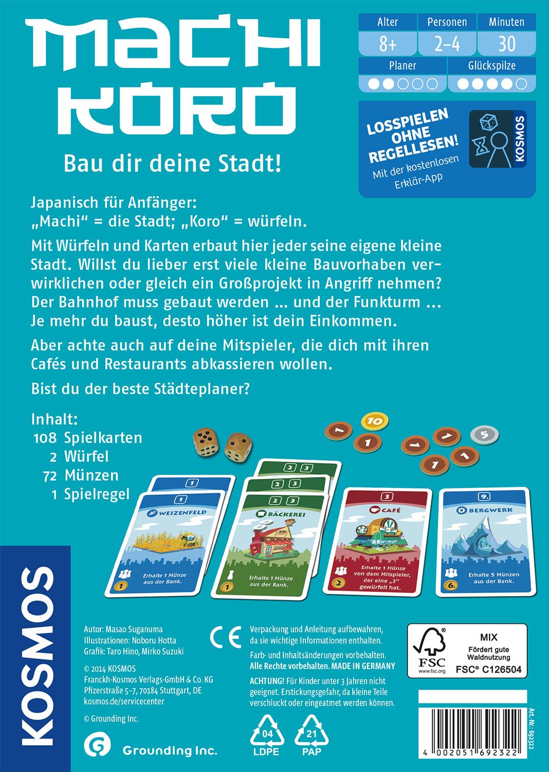 Rückseitencover Machi Koro