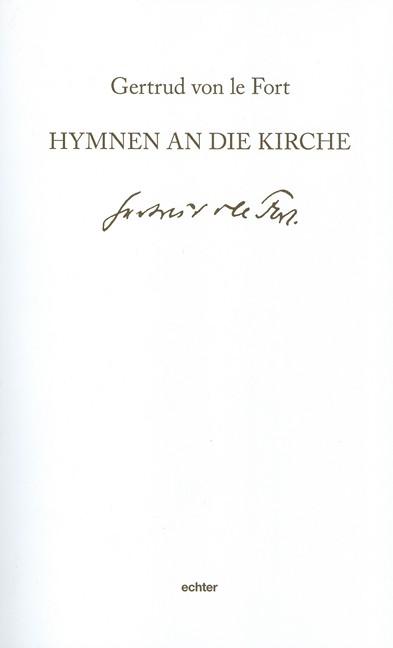Vorderes Coverbild Hymnen an die Kirche