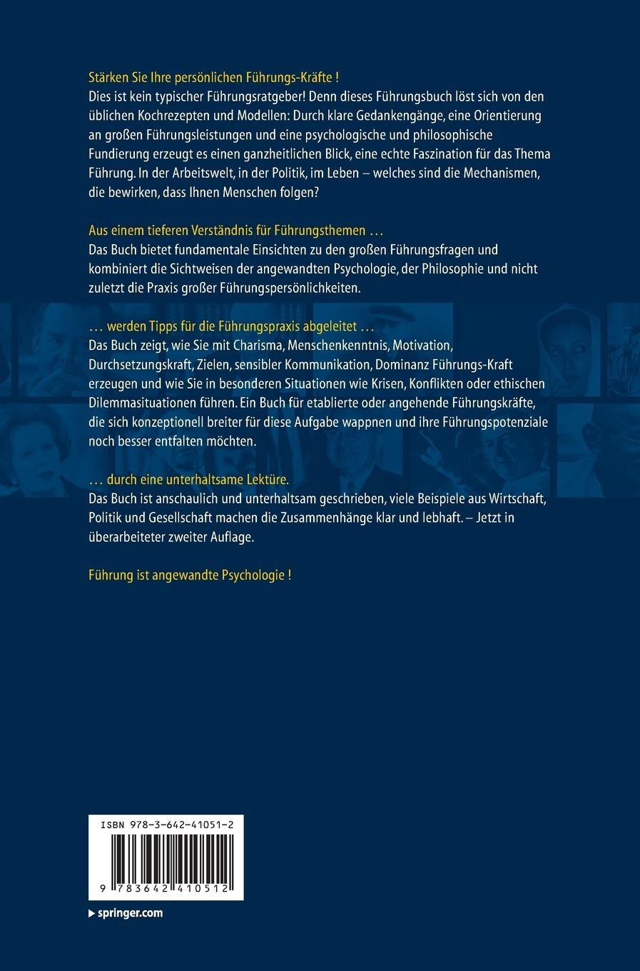 Rückseitencover Psychologie der Menschenführung