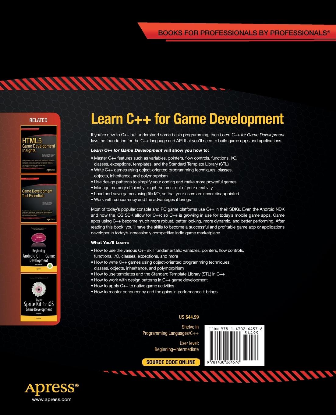 Rückseitencover Learn C++ for Game Development