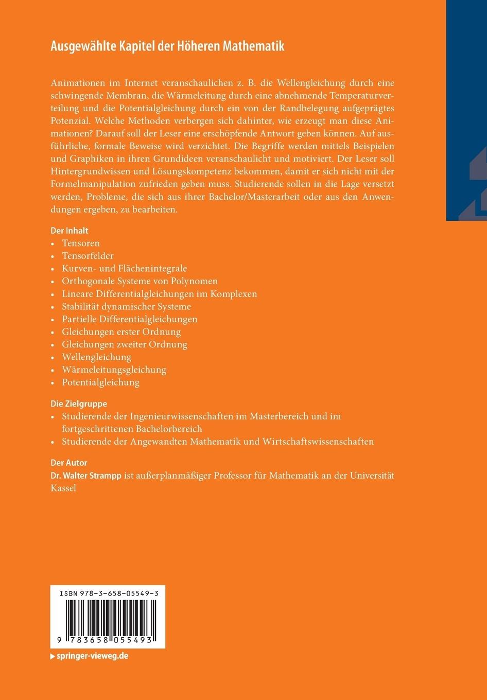 Rückseitencover Ausgewählte Kapitel der Höheren Mathematik