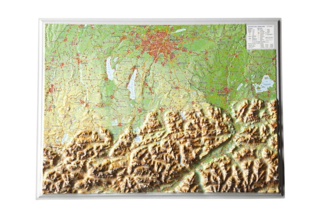 Vorderes Coverbild Reliefkarte Bayerisches Oberland 1 : 400.000