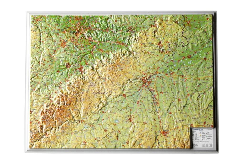 Vorderes Coverbild Reliefkarte Schwäbische Alb 1 : 430.000