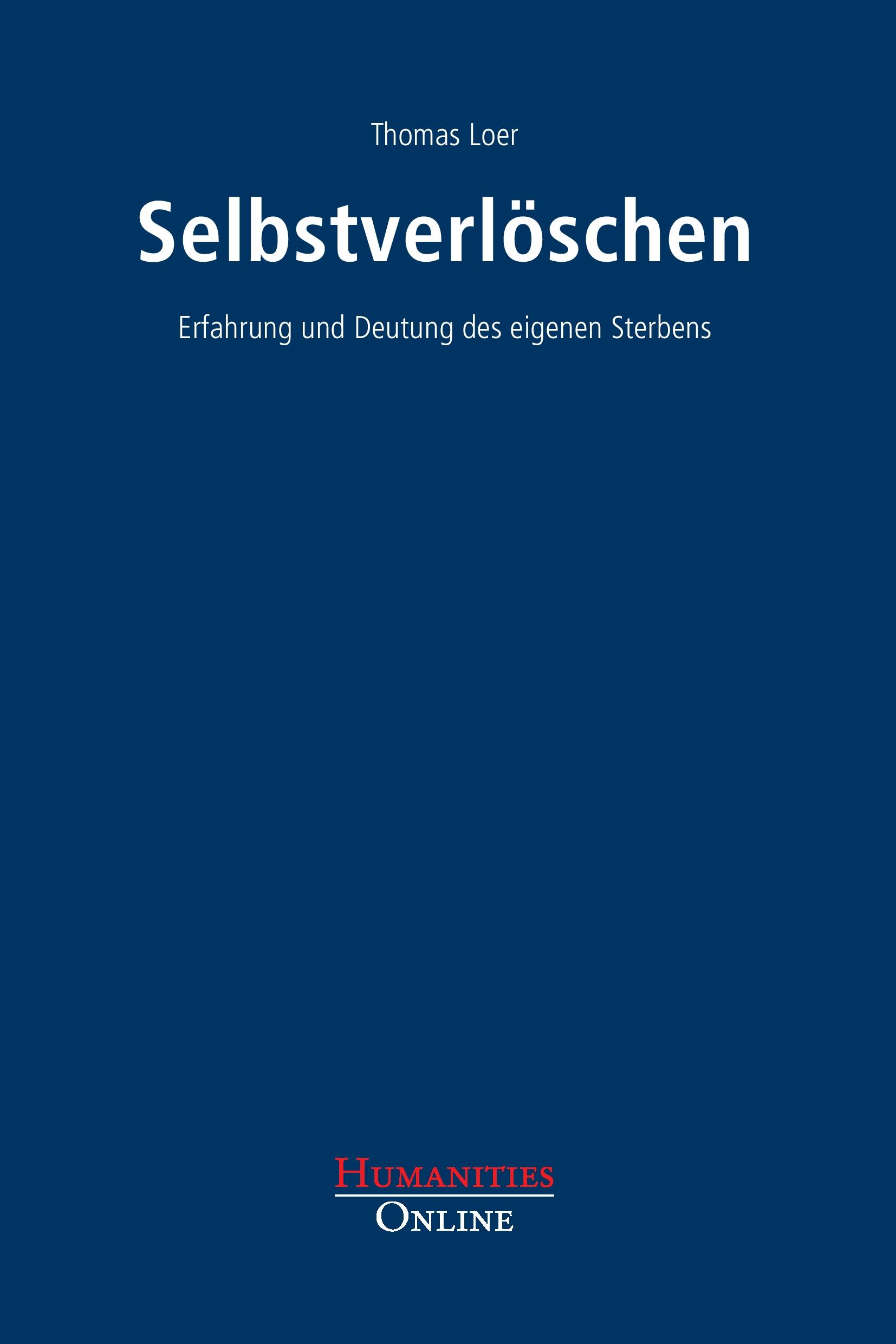 Vorderes Coverbild Selbstverlöschen
