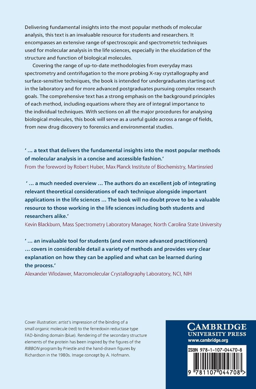 Rückseitencover Methods of Molecular Analysis in the Life Sciences