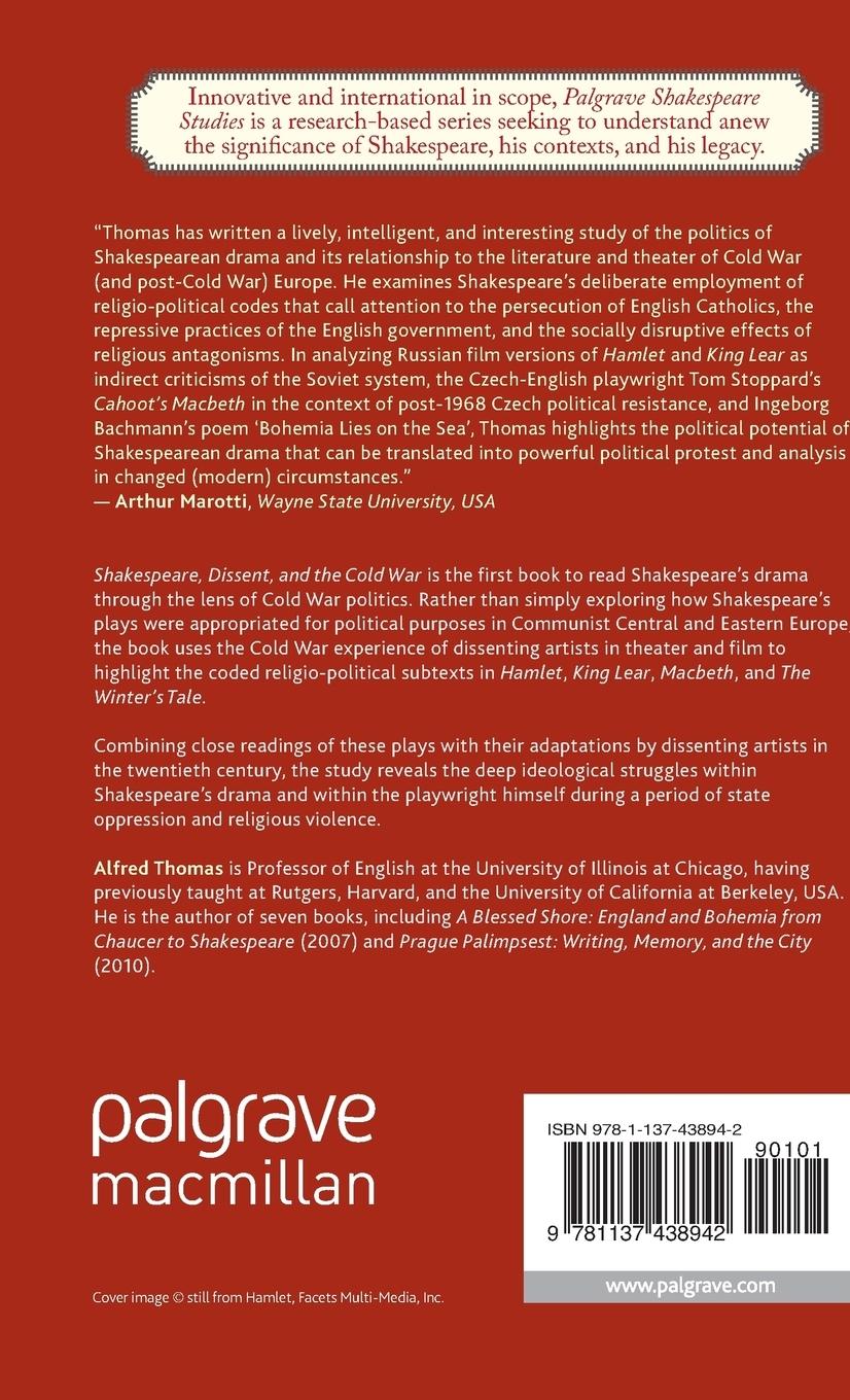 Rückseitencover Shakespeare, Dissent, and the Cold War