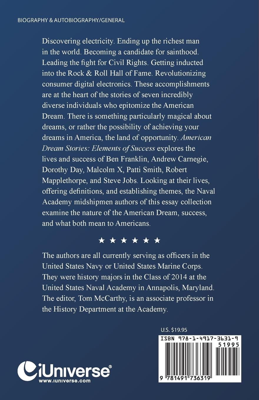 Rückseitencover American Dream Stories