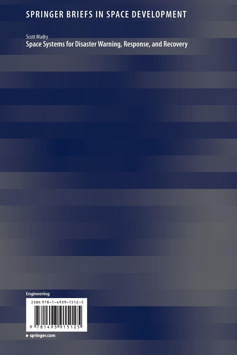 Rückseitencover Space Systems for Disaster Warning, Response, and Recovery