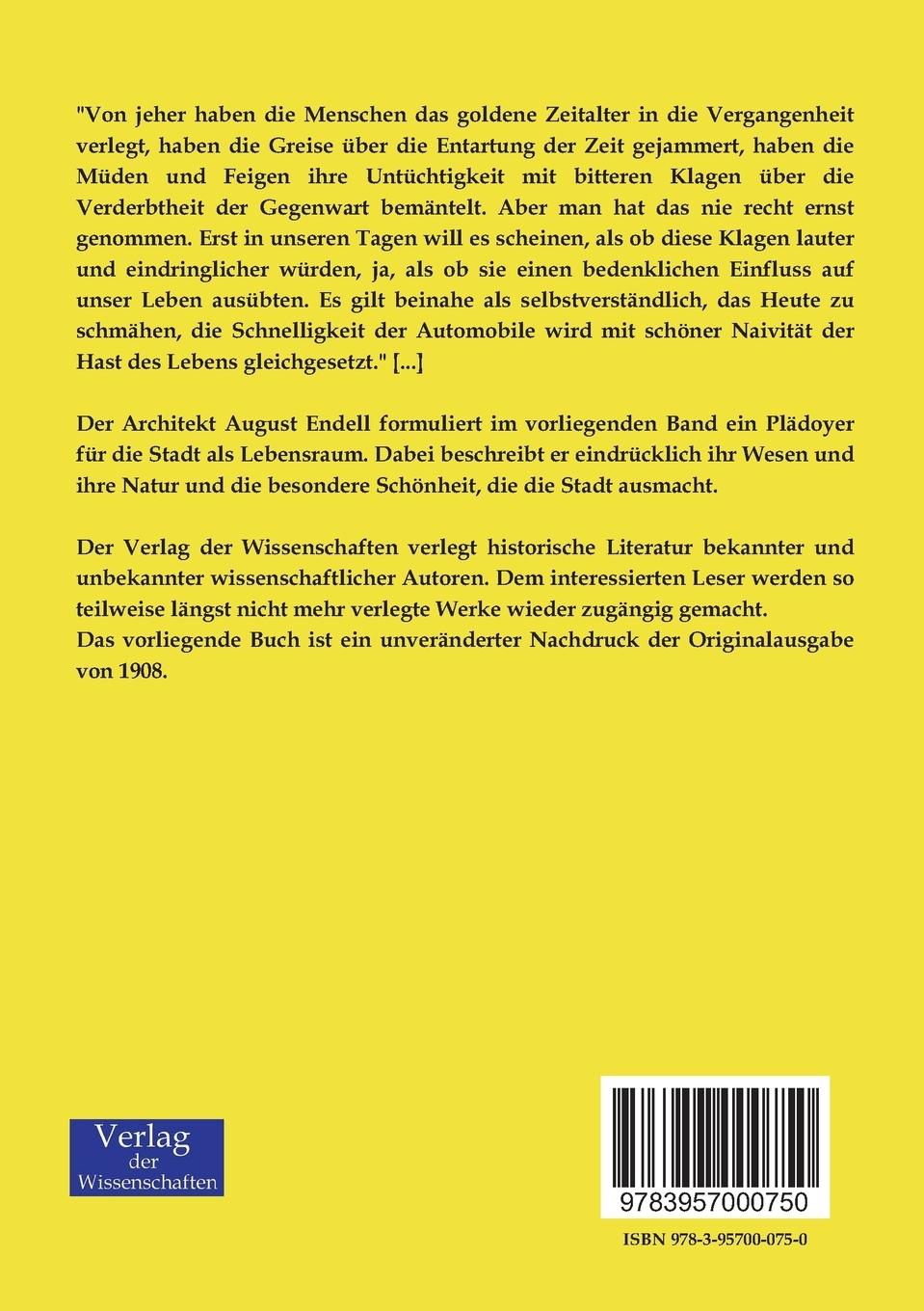 Rückseitencover Die Schönheit der großen Stadt