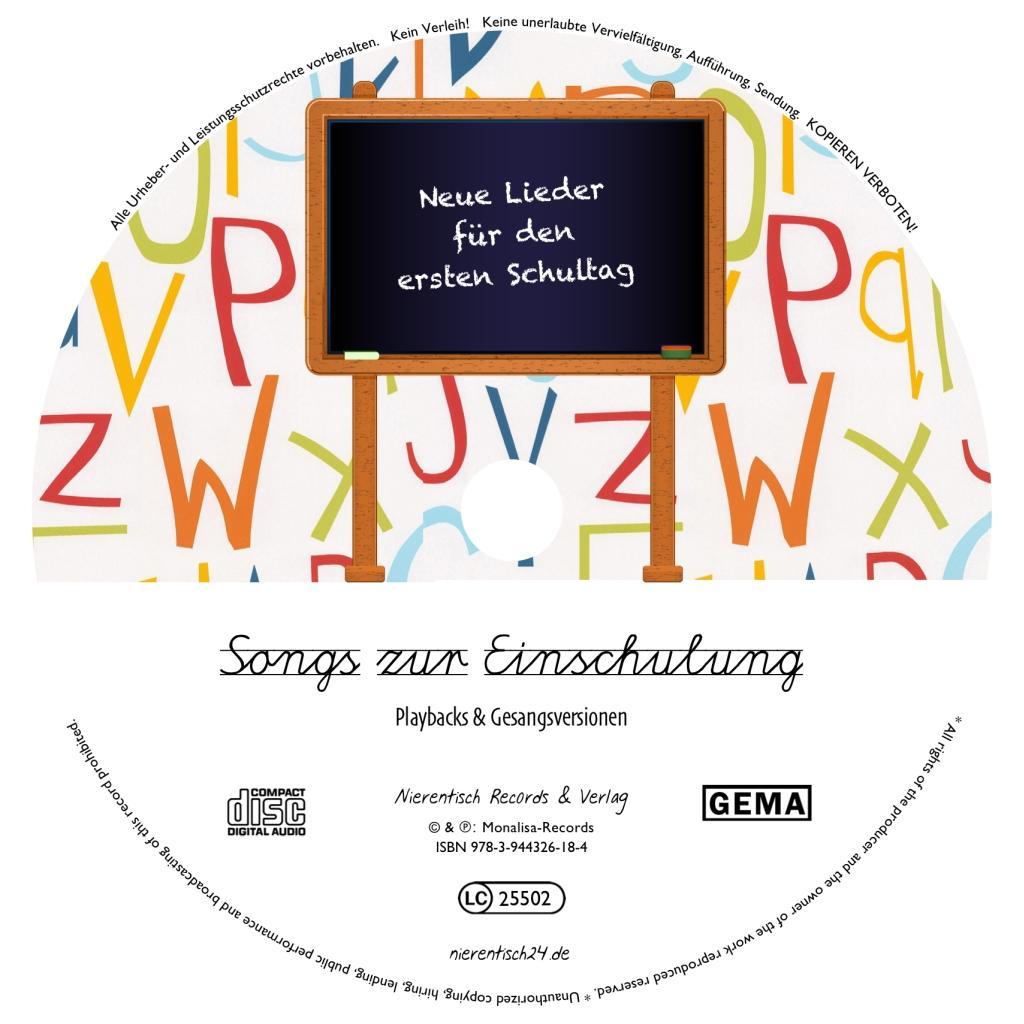 Beispielinhalt (Bild) Songs zur Einschulung