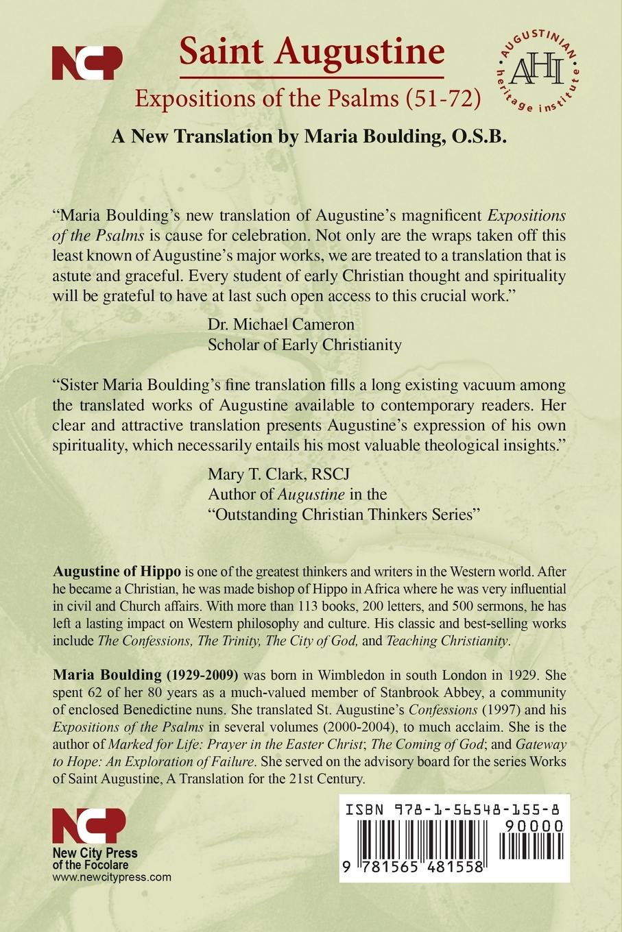 Rückseitencover Expositions of the Psalms, Volume 3