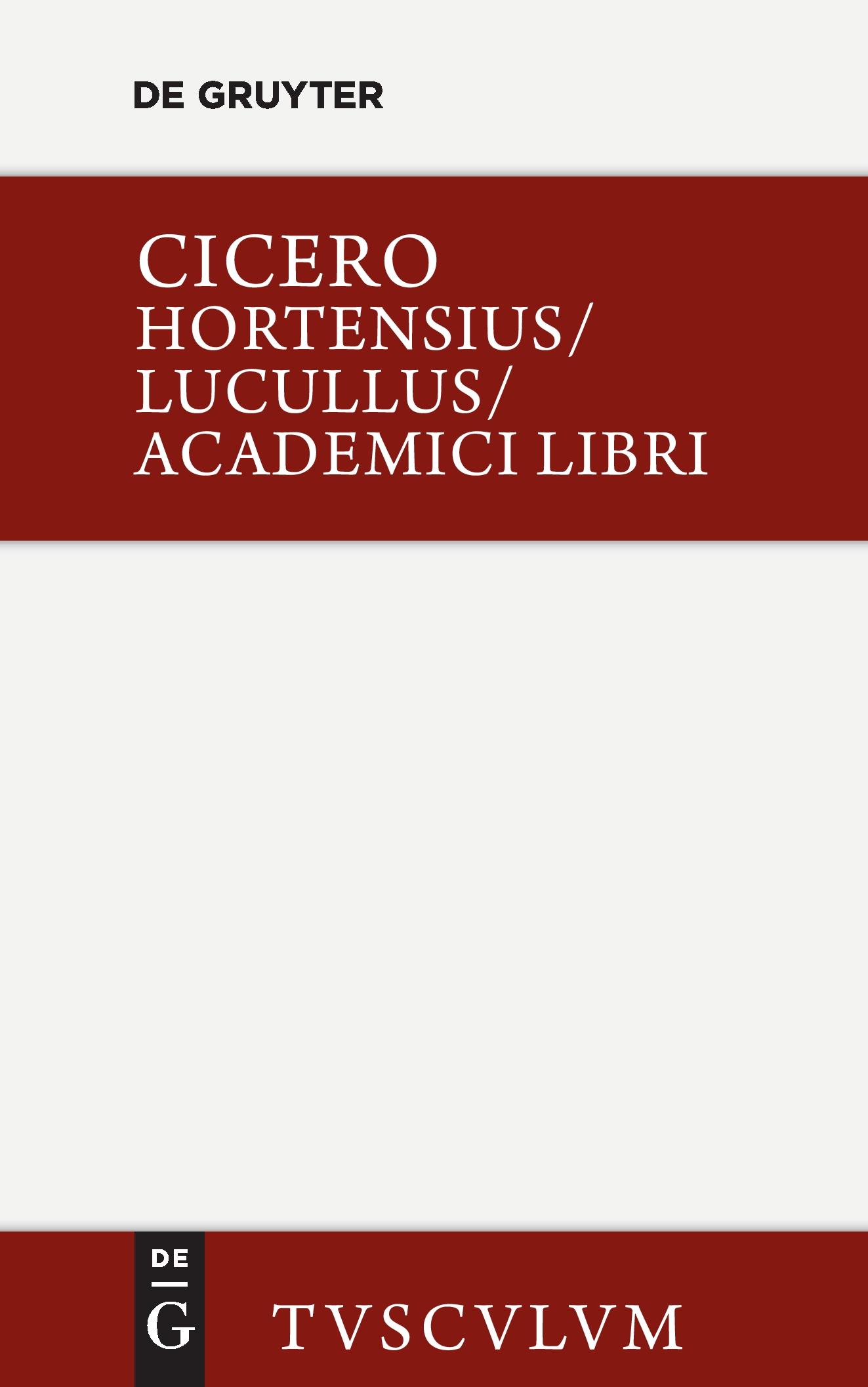 Vorderes Coverbild Hortensius. Lucullus. Academici libri