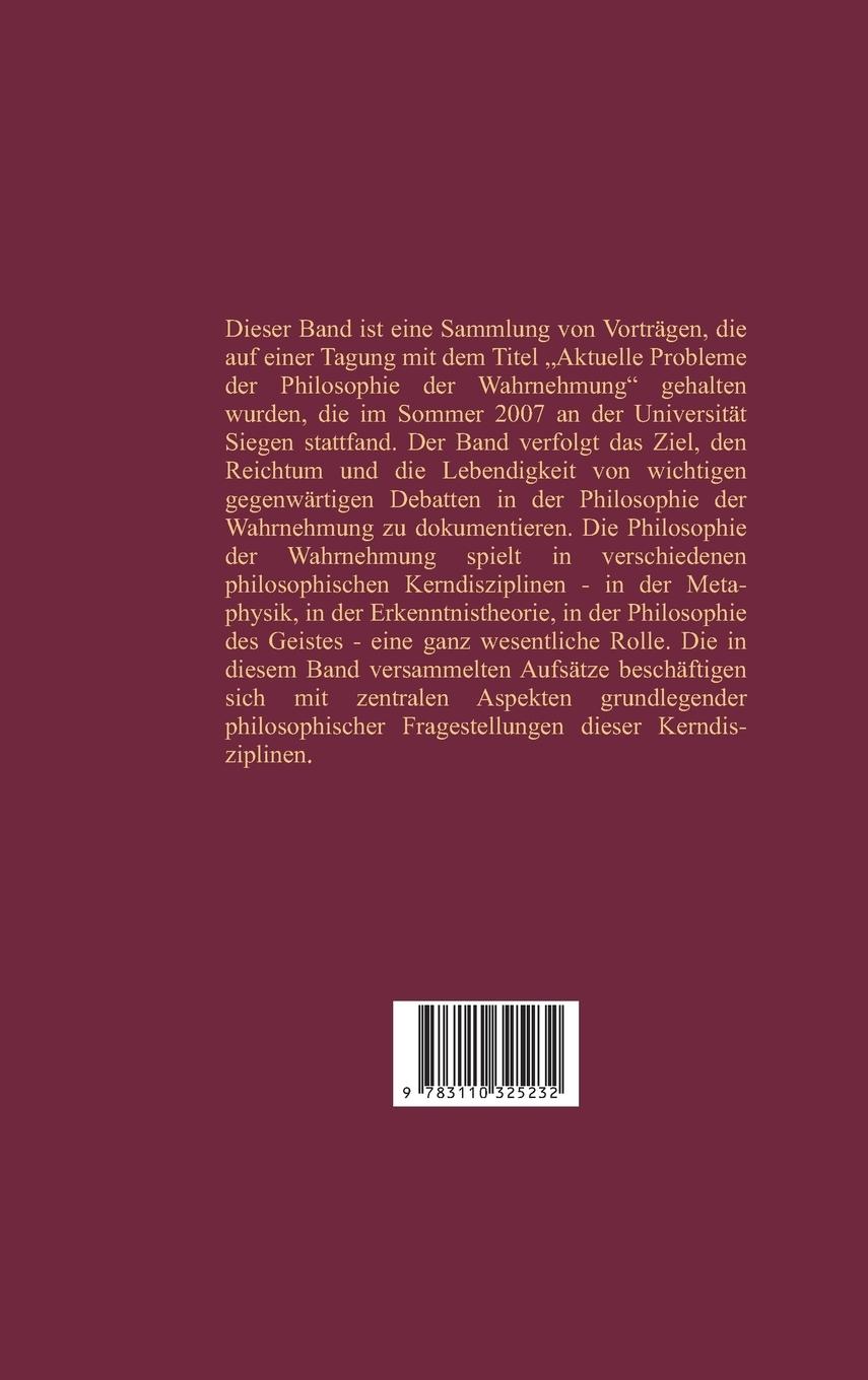 Rückseitencover Wahrnehmung und Wirklichkeit