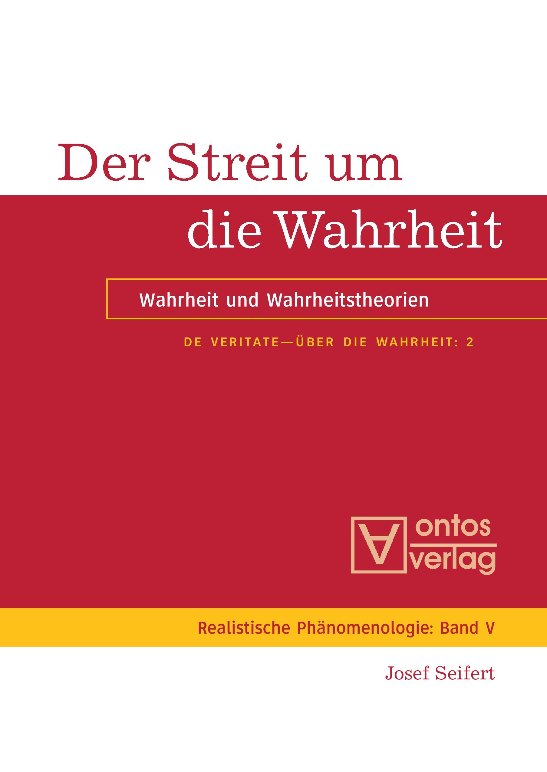 Vorderes Coverbild Der Streit um die Wahrheit