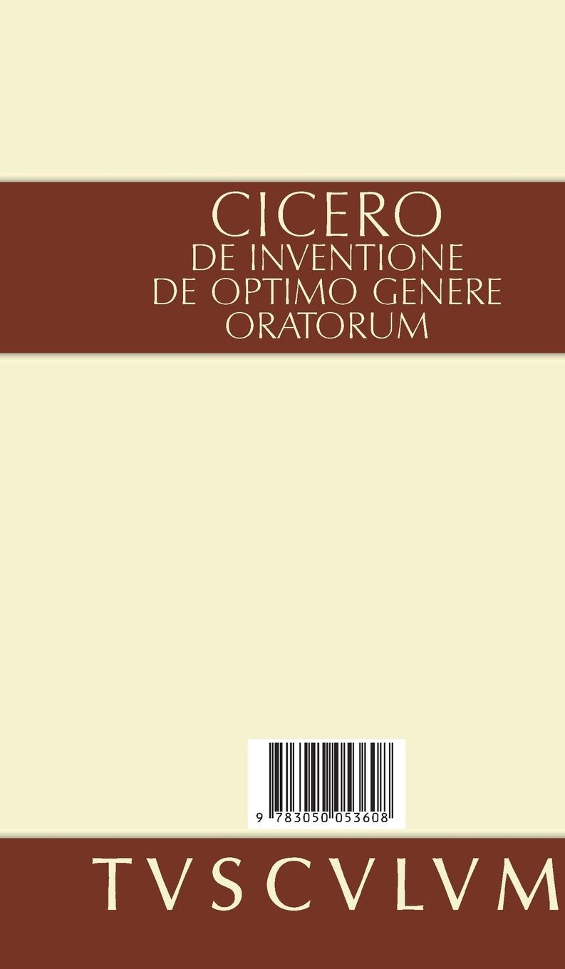 Rückseitencover Über die Auffindung des Stoffes / De inventione