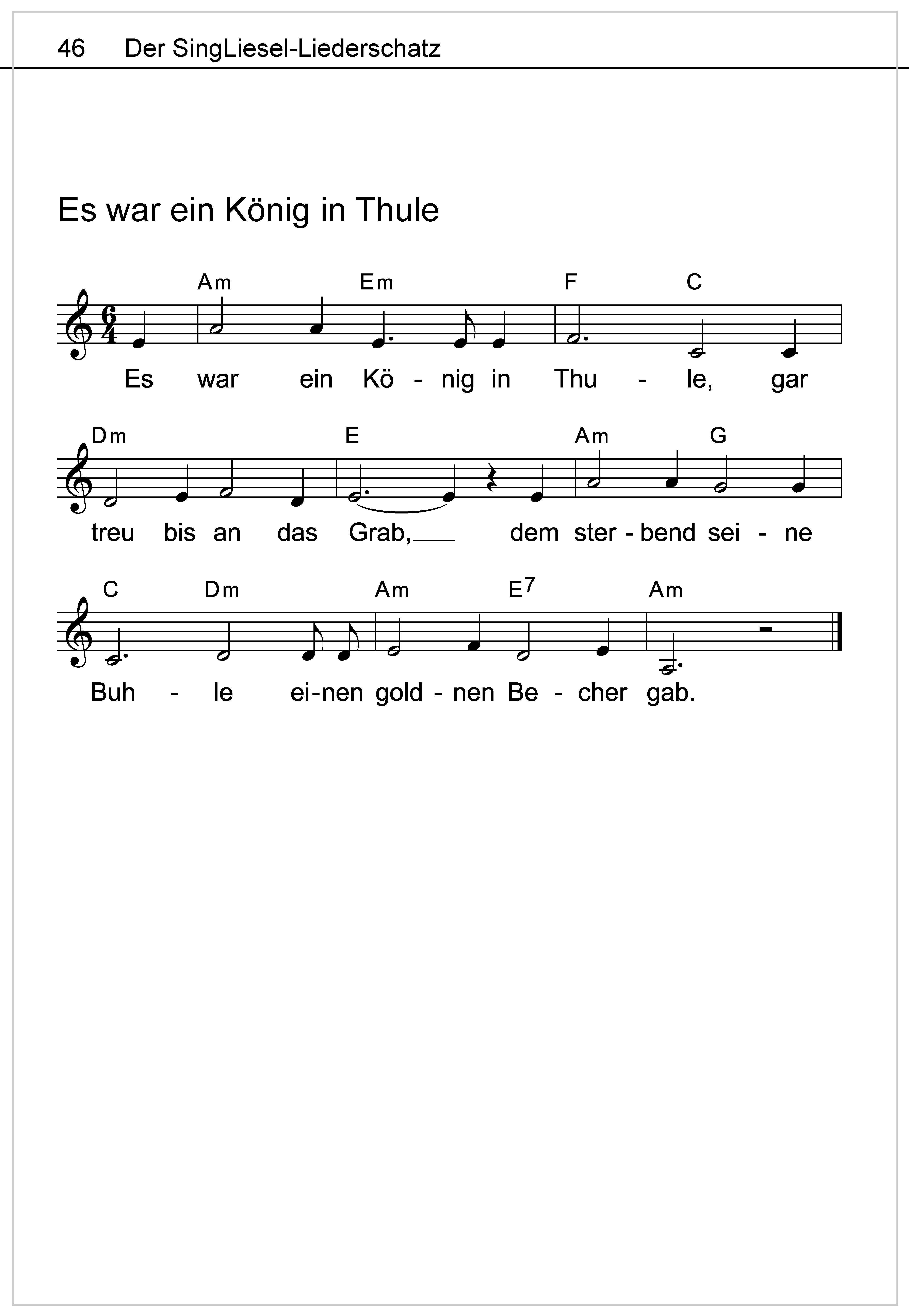 Beispielinhalt (Bild) Die schönsten Volkslieder - Das Liederbuch